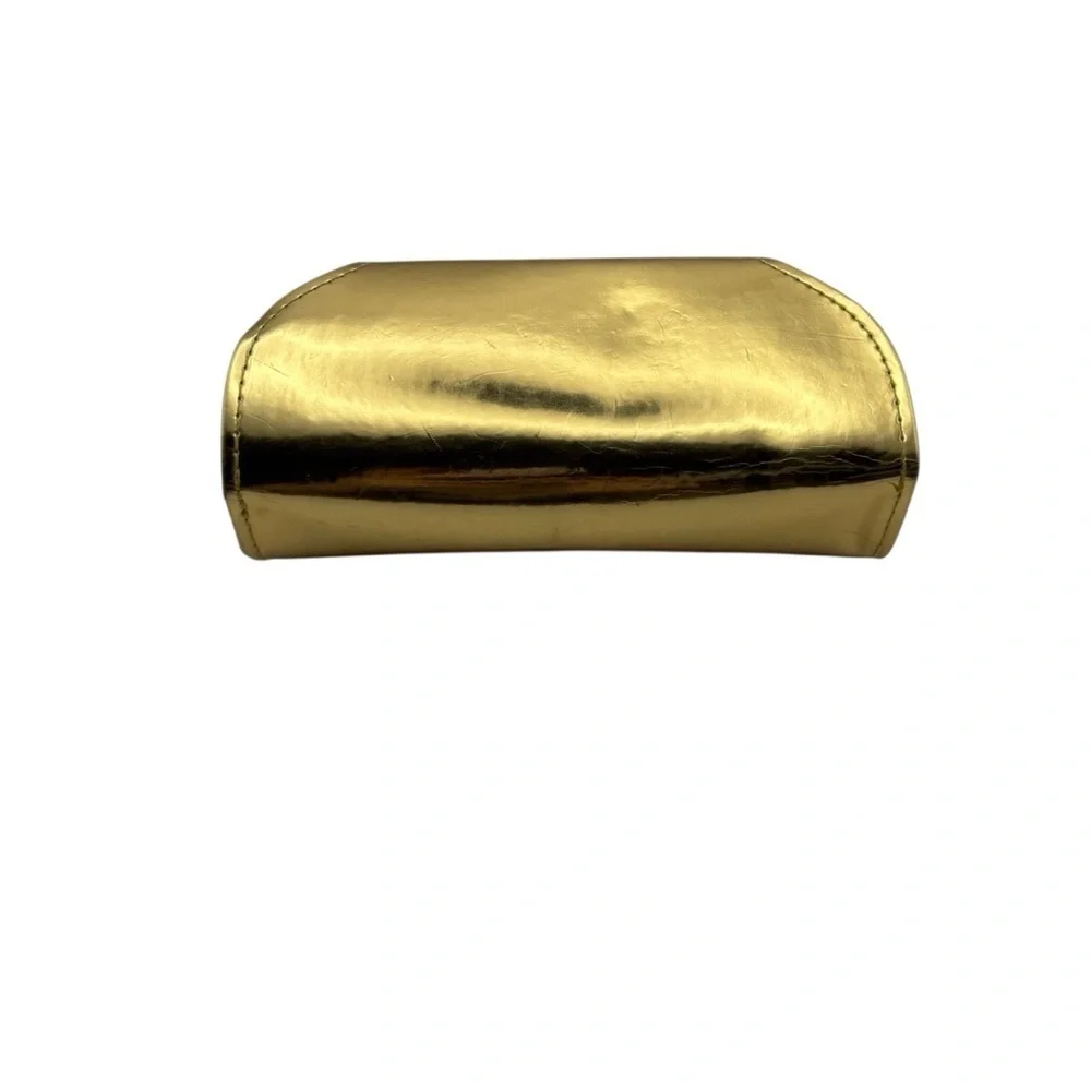 Tory Burch Gold Glasses Case with Sleek Minimalist Design